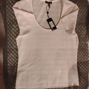 rag & bone Cream Short Sleeve Top